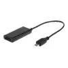 Adapteris MHL (vītne) -> HDMI (ligzda) + USB Micro-B (ligzda) (11 PIN) 16 cm