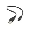 Gembird USB 2.0 A–Mini-USB M kabelis 0,3 m pelēks