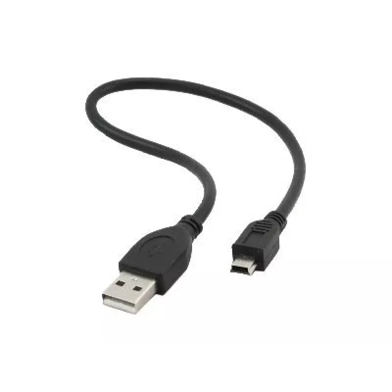 Gembird USB 2.0 A–Mini-USB M kabelis 0,3 m pelēks