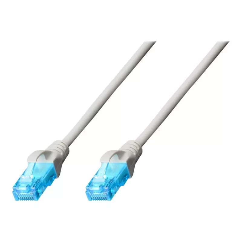 DIGITUS - komutācijas kabelis - RJ-45 (vīr.) uz RJ-45 (vīr.) - 25 m - UTP - CAT 5e - ekranēts, bezķeru - pelēks