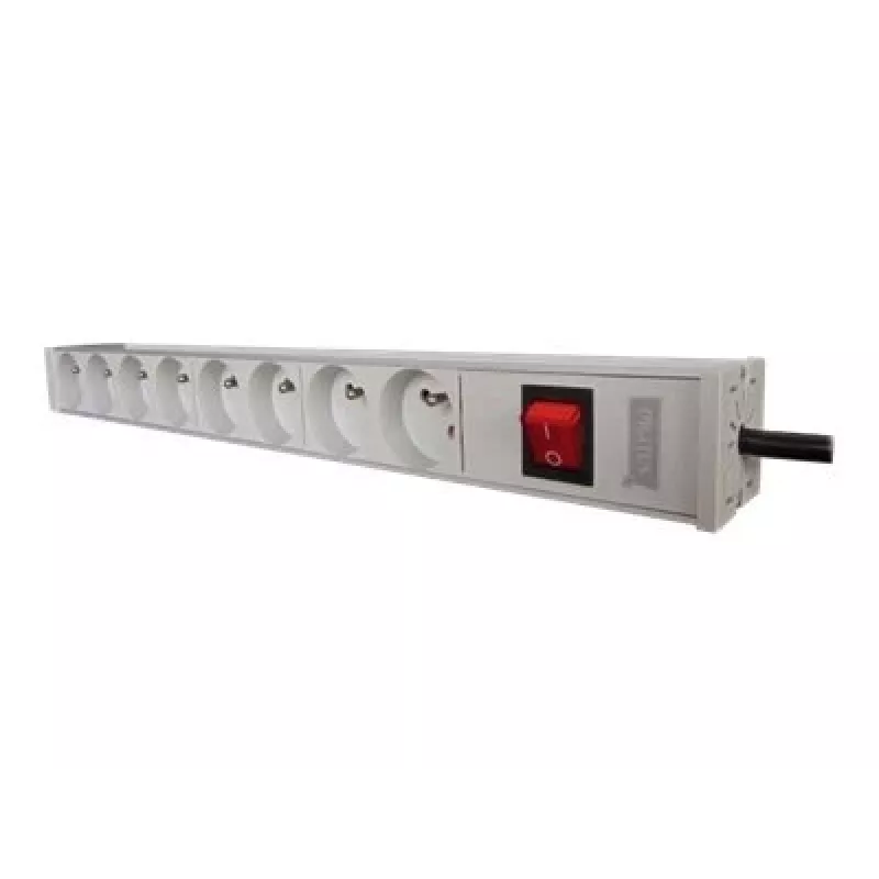DIGITUS Professional a-19-STRIP-2-IMP - strāvas sadales bloks (statīvā montējams) - maiņstrāva 250 V - ieejas barošanas avots - izeja