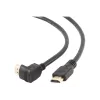 HDMI v2.0 90 grādu vīrišķais uz taisno vīrišķo savienotāju kabelis, 19 kontaktu apzeltīti savienotāji, 1,8 m, bez iepakojuma