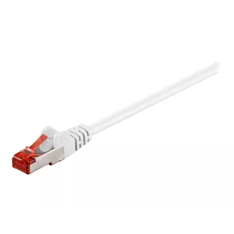 Wentronic Goobay - tīkla kabelis - RJ-45 (V) uz RJ-45 (V) - 2,0m - SFTP, PiMF - CAT 6 - formēts - balts (95501)