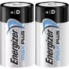 Energizer D Alkaline Max Plus baterijas, 2 Pack