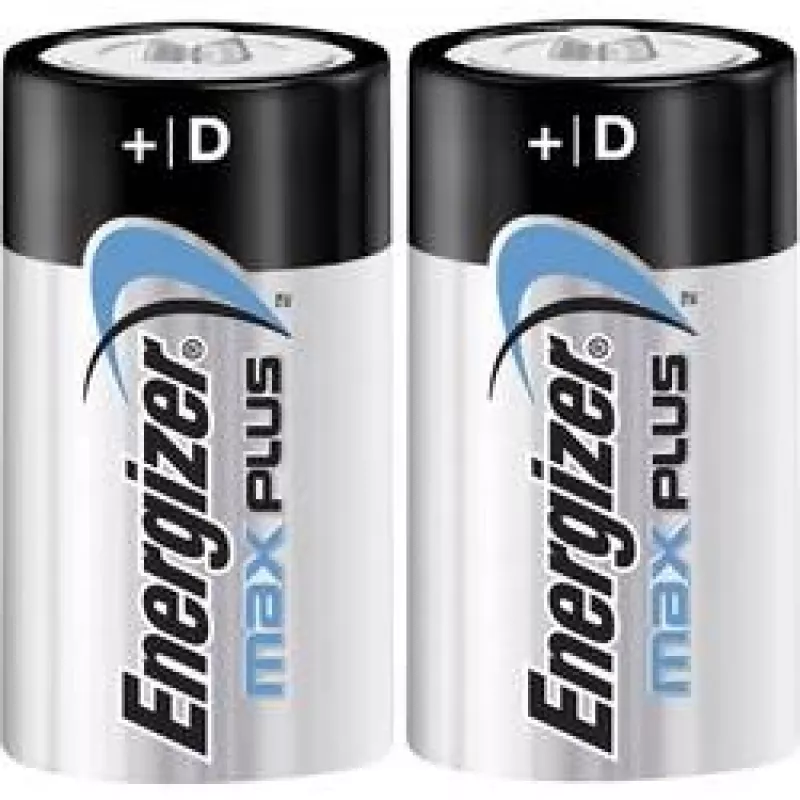 Energizer D Alkaline Max Plus baterijas, 2 Pack