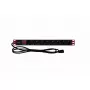 Rack Power Strip TECHLY 365733 1U — 8× Schuko rozetes, 2 m kabelis