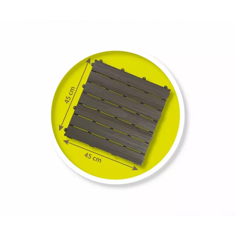 Smoby Grīda dārza mājiņai Life - Antracīta pelēka, 10 paneļi, 2,5 m²