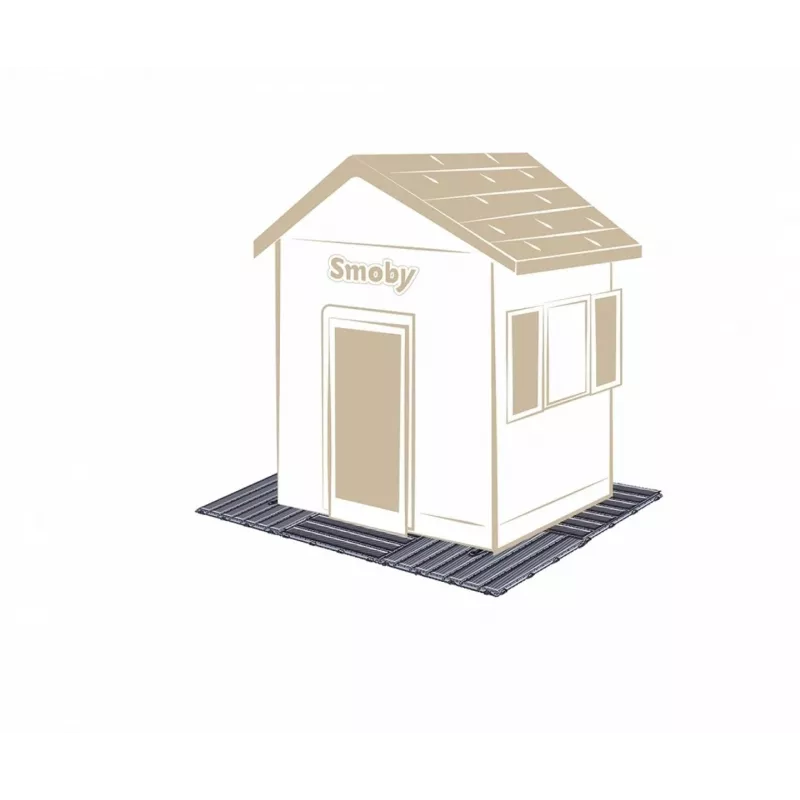 Smoby Grīda dārza mājiņai Life - Antracīta pelēka, 10 paneļi, 2,5 m²