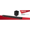 AKAI Soundbar ASB-20CSW 2.1 80W Bezvadu zemfrekvenču skaļrunis Bluetooth 5.0 HDMI ARC