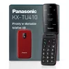 PANASONIC KX-TU410EXR Clamshell Mobilais Telefons - Sarkans