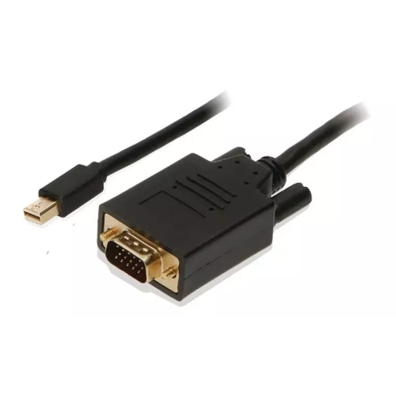 2-Power CAB0027A Mini DisplayPort uz VGA video adaptera kabelis 1m Melns