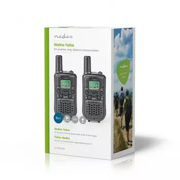 Nedis Walkie Talkie komplekts WLTK0500BK 5 km diapazons 8 kanāli PMR446
