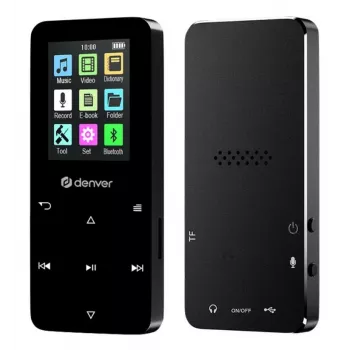 Denver MP-1830B Melns MP4 atskaņotājs ar Bluetooth, 1,8 collu displeju, 4GB, melns