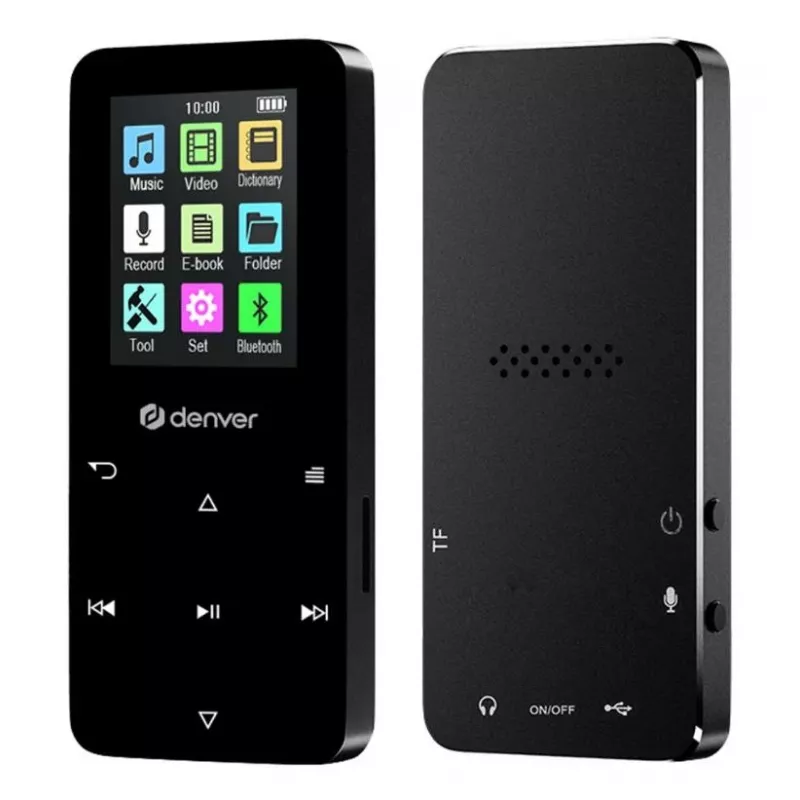 Denver MP-1830B Melns MP4 atskaņotājs ar Bluetooth, 1,8 collu displeju, 4GB, melns