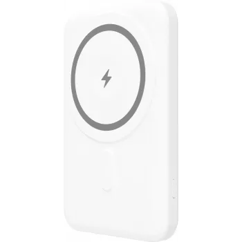 YENKEE Power Bank 501 WH SILIC 5000mAh MagSafe PD 20W Balts