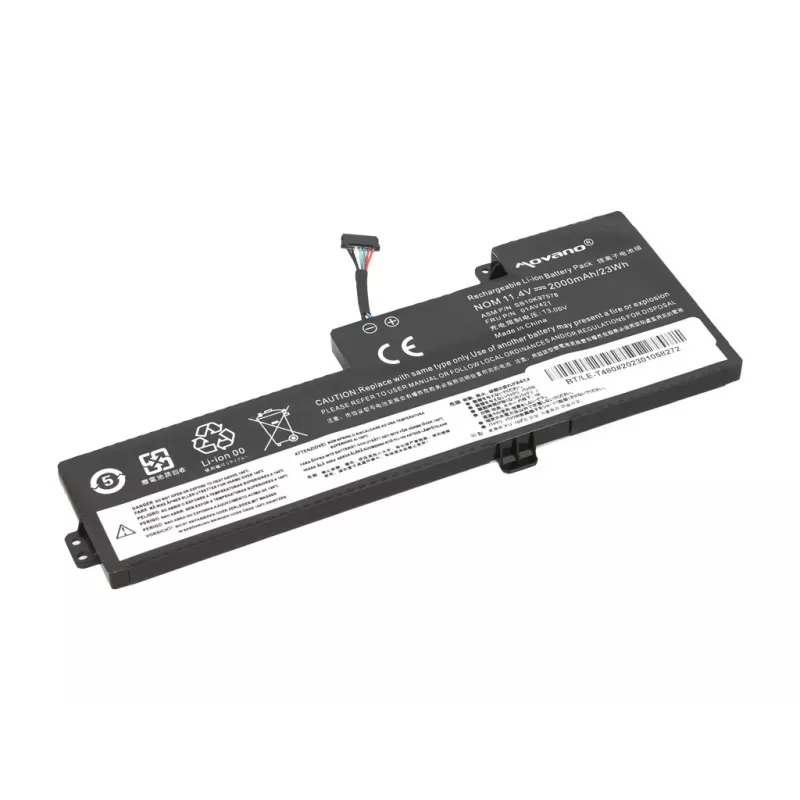 MITSU Battery 01AV419 Lenovo ThinkPad T470 T480 A475 A485 - 2000 mAh (23 Wh)