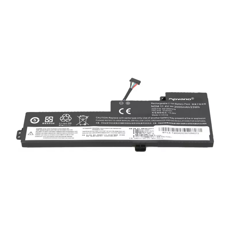 MITSU Battery 01AV419 Lenovo ThinkPad T470 T480 A475 A485 - 2000 mAh (23 Wh)