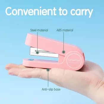 Deli LonGreen EM416 Pink Stapler up to 25 Sheets
