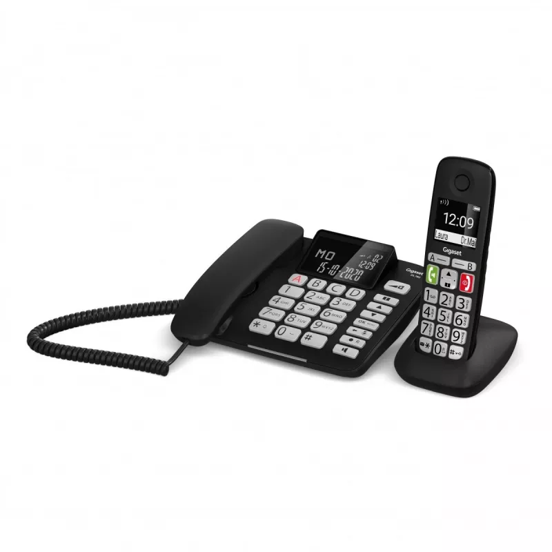 Gigaset DL780 Plus Vadu telefons ar atbildētāju, Melns