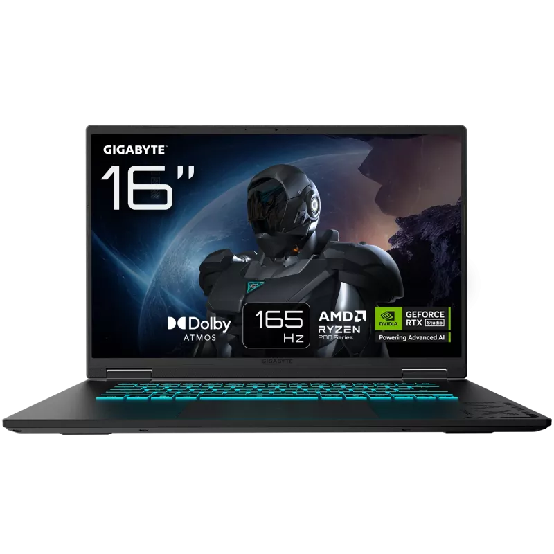 Gigabyte GAMING A16 3VHK3EEC93SH 16 collu QHD+ AMD Ryzen 7 260 16GB 512GB SSD RTX 5060 Windows 11 Home Angļu tastatūra 2 gadu garantija