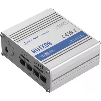 Teltonika RUTX09 Industrialais 4G LTE-A Cat 6 šūnu maršrutētājs ar 4 portu Gigabit slēdzi, divām SIM kartēm, GNSS