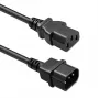 QOLTEC Strāvas kabelis IEC C13 C14 3x0.75mm² Tīrs varš 1.8m Melns