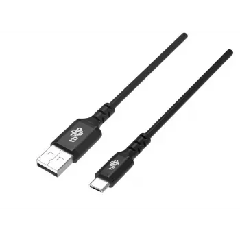 TB USB-C kabelis 1m Melns - 100W PD ātra uzlāde un datu sinhronizācija