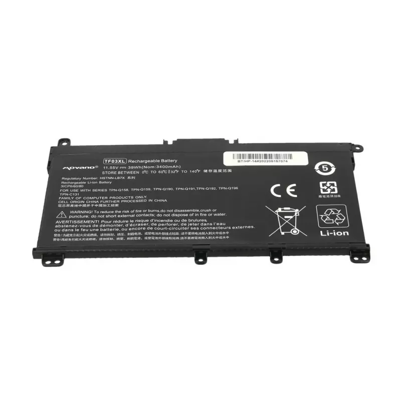 MOVANO Battery TF03XL for HP Pavilion 14-BF 14-BP 15-CD - 3400 mAh (39 Wh)