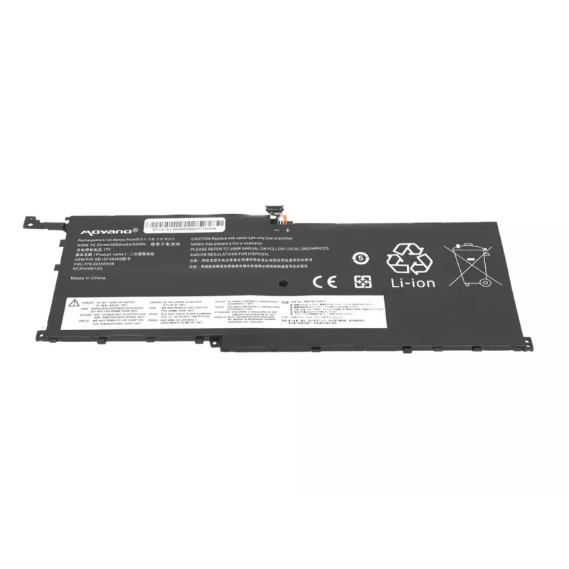 MOVANO Battery 00HW028 01AV439 for Lenovo X1 Carbon 20FB - 3290 mAh (50 Wh)
