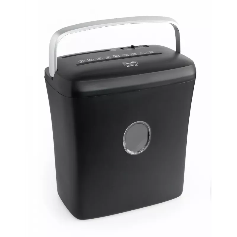 WALLNER Shredder XD1012 CD Cross-Cut Paper Shredder, 6 Sheets, 10 L, Black