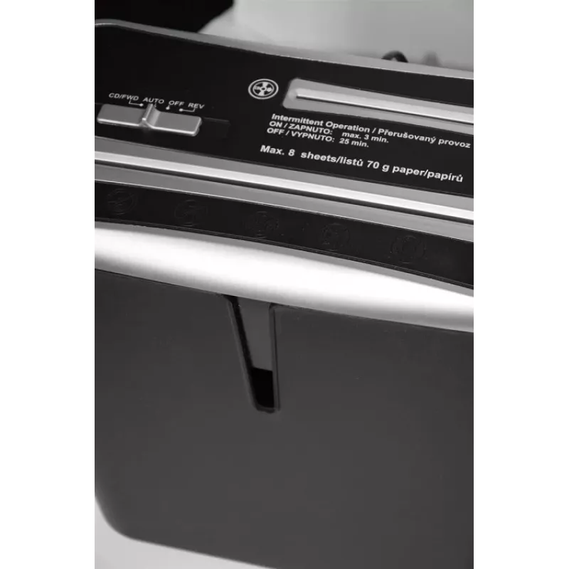 WALLNER Shredder XD805 CD Cross-Cut Paper Shredder, 8 Sheets, 15L, Black