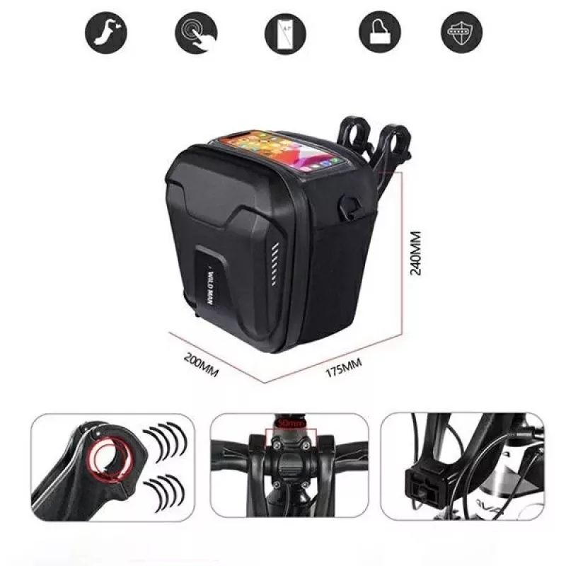 WILDMAN GS9 3L Handlebar Bag Black