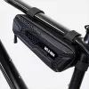 WILDMAN Bicycle Frame Bag M, Melns, PU Āda, EVA, 1.2L, Telefona nodalījums, Pieskāriena ekrāna saderība