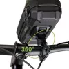 WILDMAN Bicycle Frame Bag with Phone Holder, Black, 1L