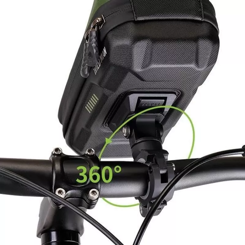 WILDMAN Bicycle Frame Bag GX330 with Phone Mount, Green