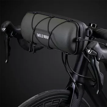 WILDMAN GD7X Bicycle Handlebar Bag / Phone Holder Black