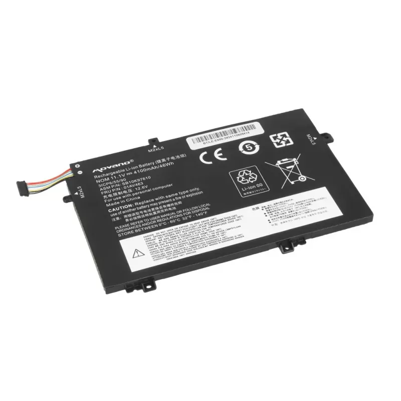 MOVANO Akumulators 01AV463 SB10K97610 Lenovo L480 L490 L580 L590 L14 L15 - 4100 mAh (46 Wh)