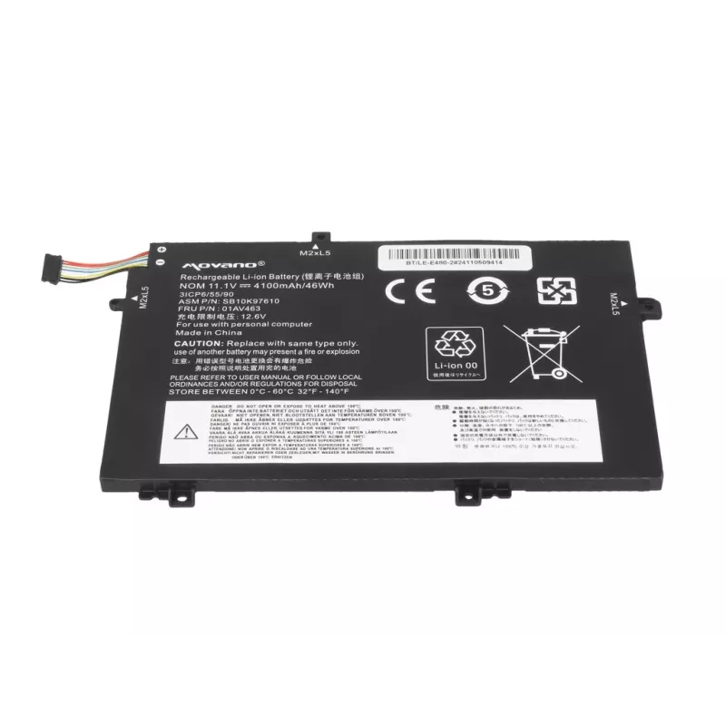 MOVANO Akumulators 01AV463 SB10K97610 Lenovo L480 L490 L580 L590 L14 L15 - 4100 mAh (46 Wh)