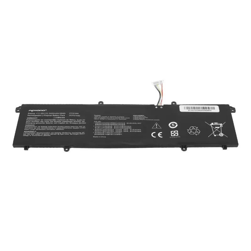 MOVANO Akumulators C31N1905 ASUS VivoBook S14 M433 S433 S433FL S15 S533 S533EQ - 3400 mAh (39 Wh)