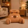 LEAN TOYS Atzveltnes krēsla muguras balsts Capybara Brūns 60 x 40 cm