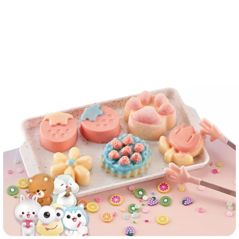 LEAN TOYS Creative Plastic Set Creating Squishy Decorative Desserts Flowers DIY