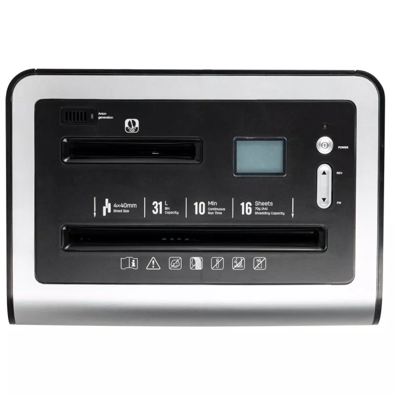 DELI E9917EU Šķērsgriezuma Papīra Smalcinātājs, 10 Lapas, 20L, Melns