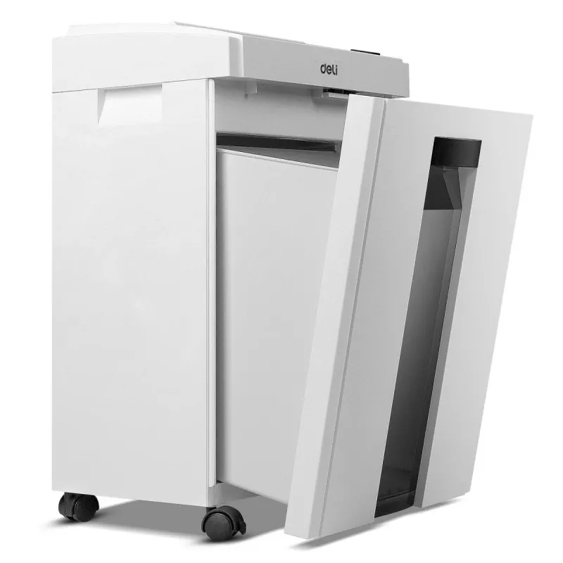Deli E9952 Cross-Cut Paper Shredder, 10 Sheets, 21L, Black