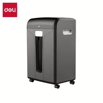 Deli E14400 Cross-Cut Paper Shredder, 12 Sheets, 23L, Black