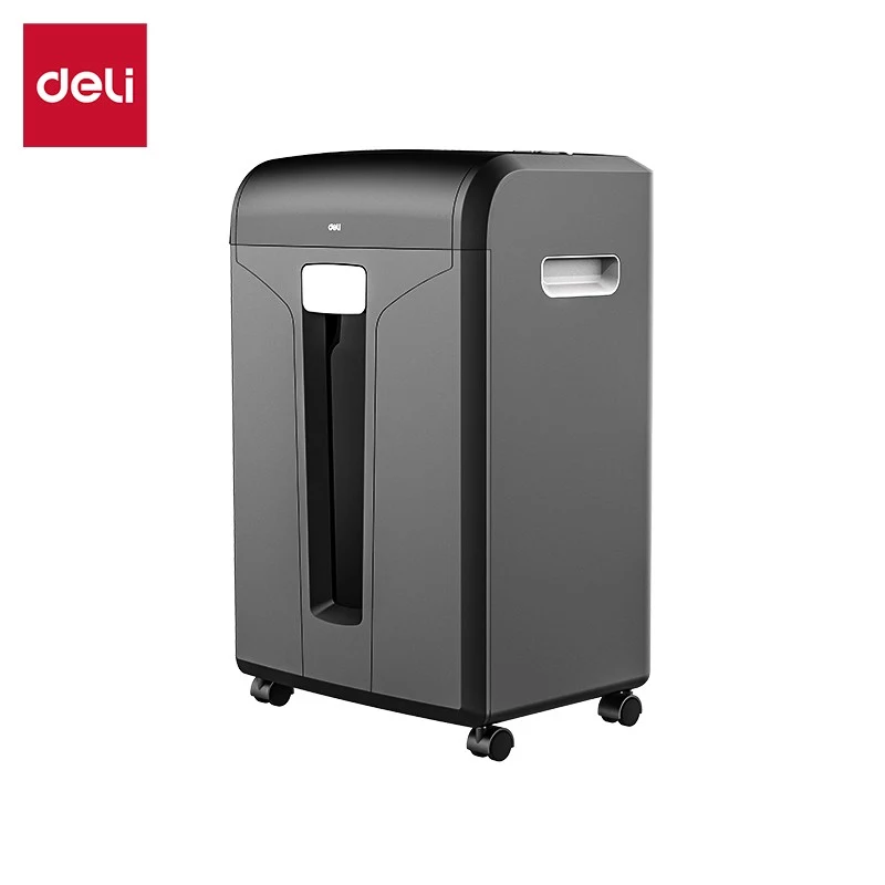 Deli E14400 Cross-Cut Paper Shredder, 12 Sheets, 23L, Black