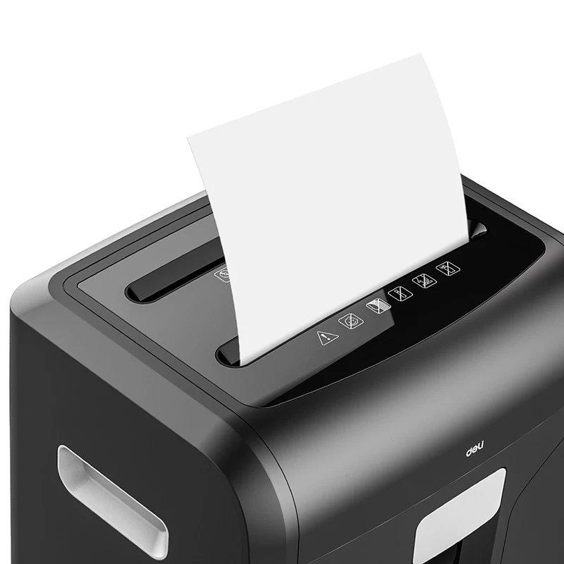 Deli E14400 Cross-Cut Paper Shredder, 12 Sheets, 23L, Black