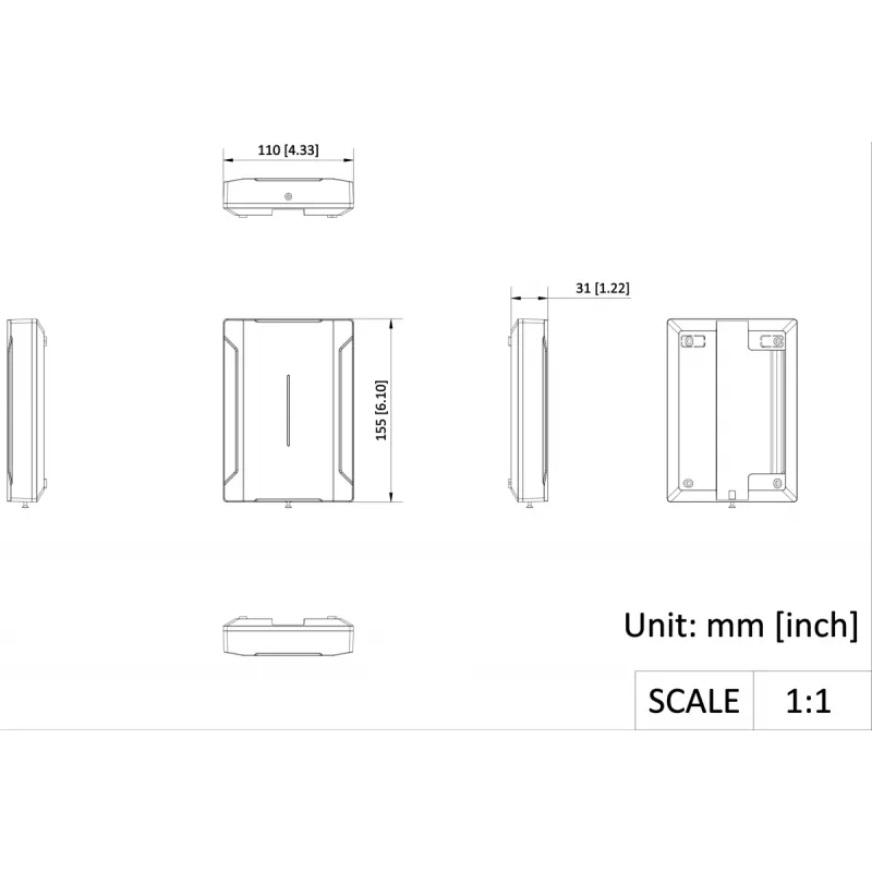 Hikvision DS-PM501Z8T4 8 kanālu barošanas bloks 12VDC 5A ar akumulatora rezervi
