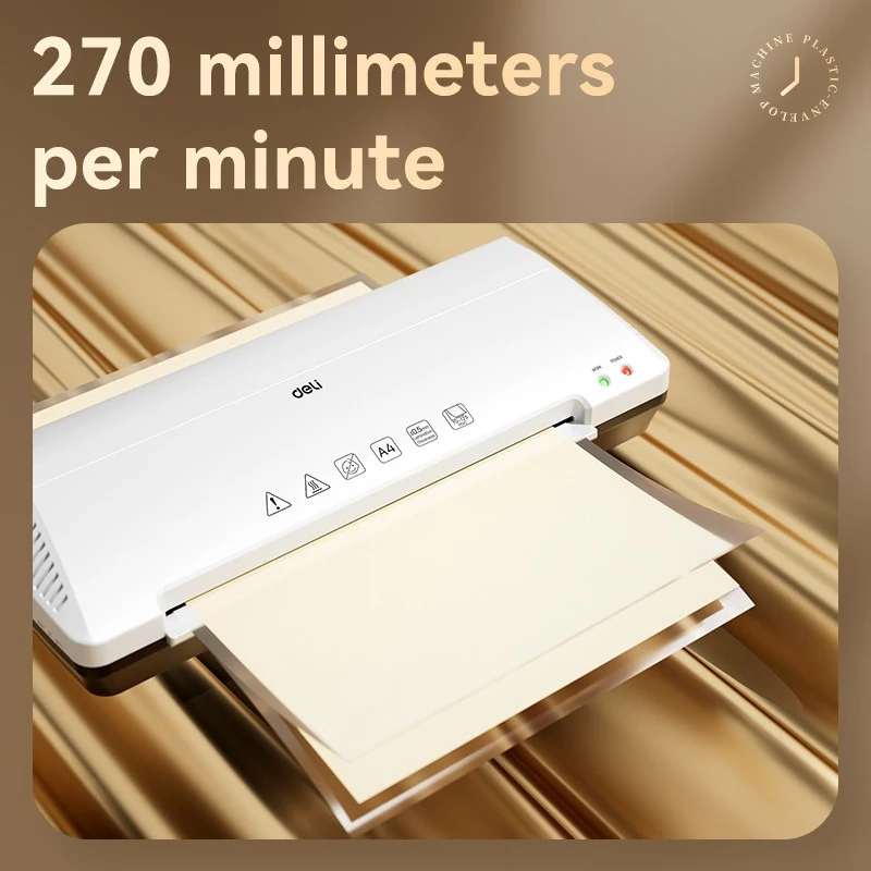 DELI Office Laminator ET102 A4 - Karstā un aukstā, 2 veltņi, 250 mm/min, Melns