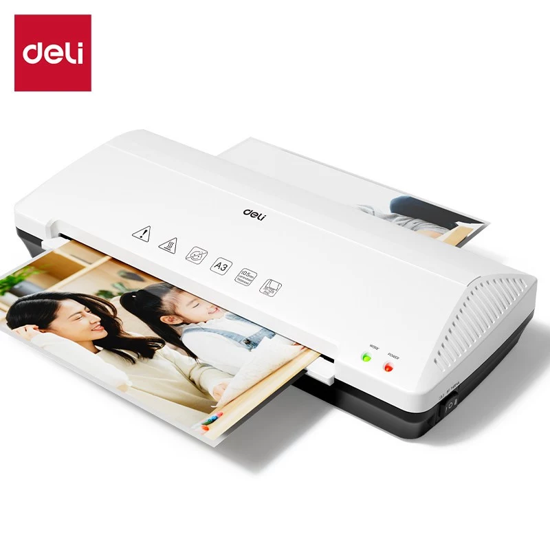 DELI Office Laminator ET105 A3 - Karstā un aukstā laminēšana, 2 veltņi, 125 mikroni