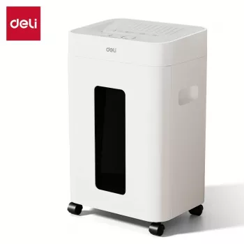 Deli ET048 Cross-Cut Paper Shredder, 8 Sheets, 15 L, Black